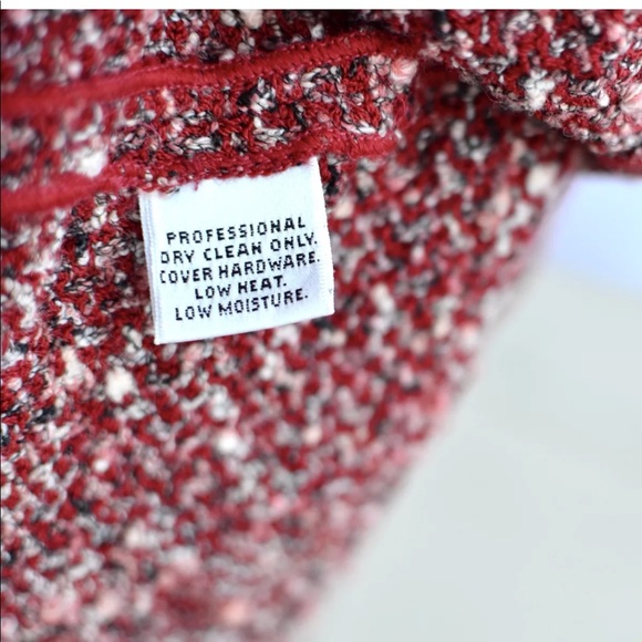 St John Collection Claret Red Tweed Boucle Jacket - Picture 8 of 8